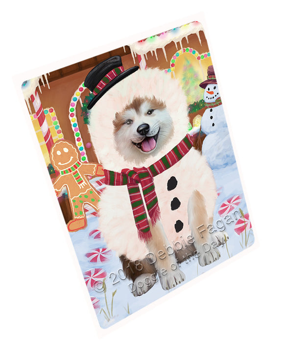 Christmas Gingerbread House Candyfest Akita Dog Magnet MAG73517 (Small 5.5" x 4.25")