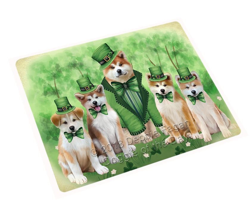 St. Patricks Day Irish Portrait Akita Dogs Mini Magnet MAG76547