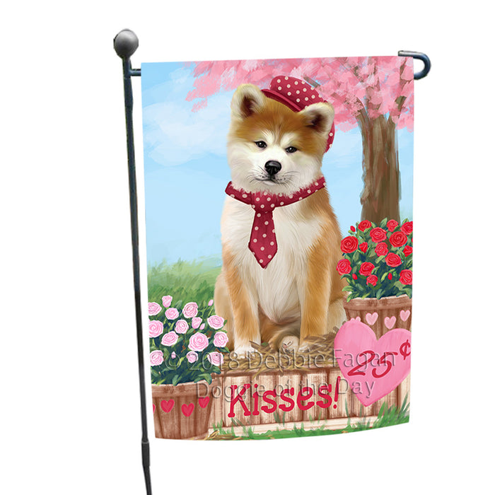 Rosie 25 Cent Kisses Akita Dog Garden Flag GFLG56307