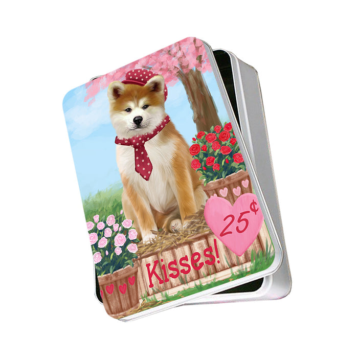 Rosie 25 Cent Kisses Akita Dog Photo Storage Tin PITN55702