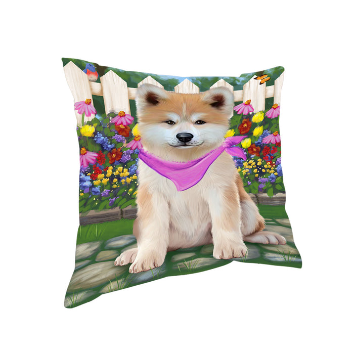 Spring Floral Akita Dog Pillow PIL65052