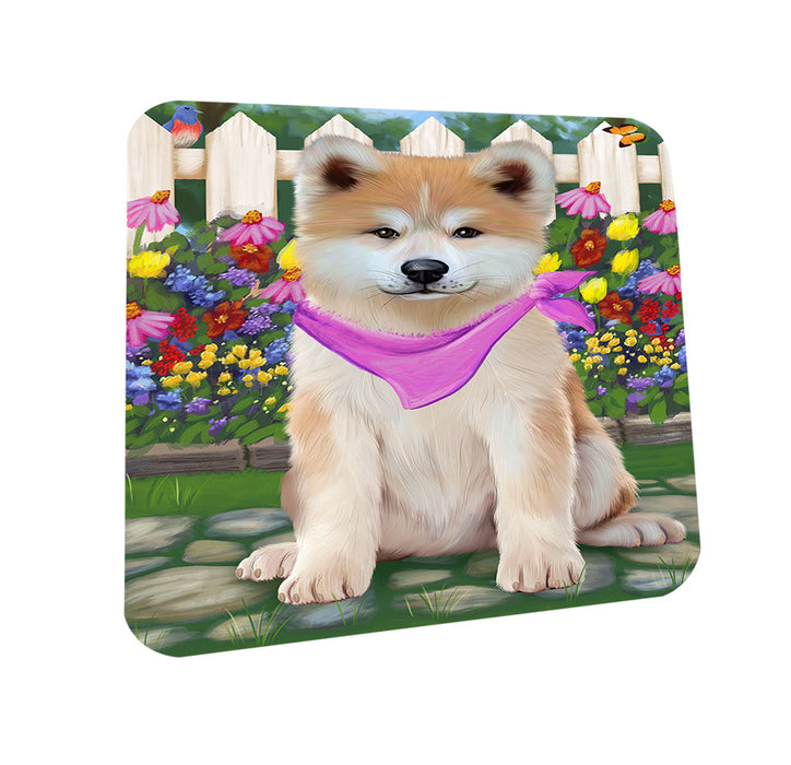 Spring Floral Akita Dog Coasters Set of 4 CST52183