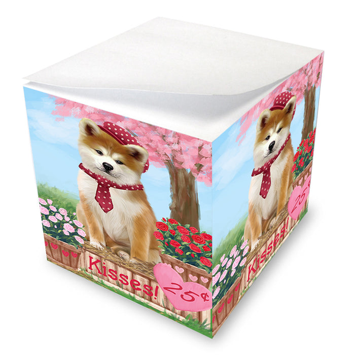 Rosie 25 Cent Kisses Akita Dog Note Cube NOC53831