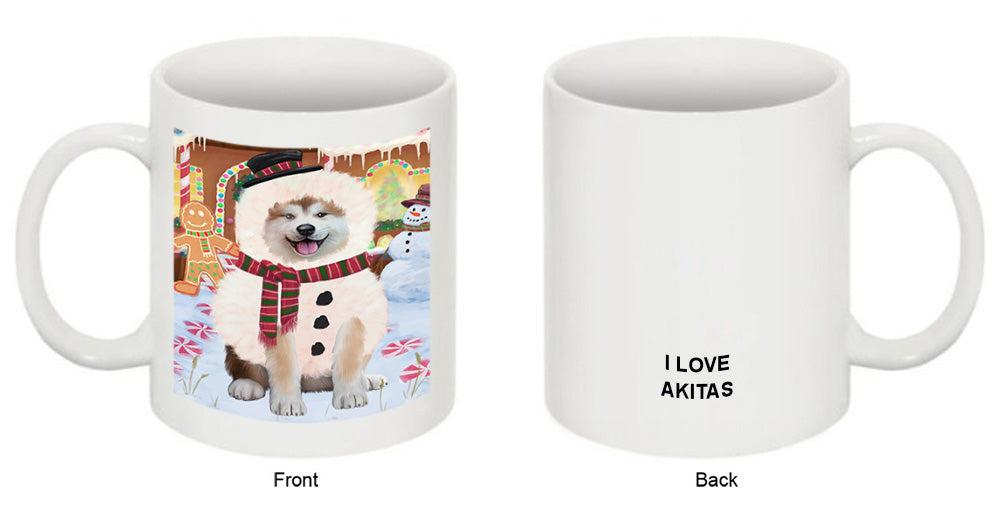 Christmas Gingerbread House Candyfest Akita Dog Coffee Mug MUG51524