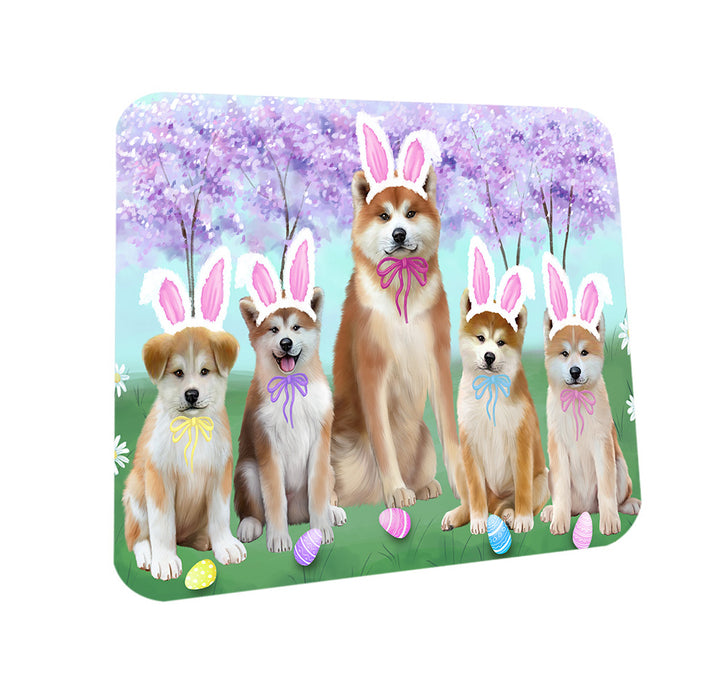 Easter Holiday Akitas Dog Coasters Set of 4 CST56819