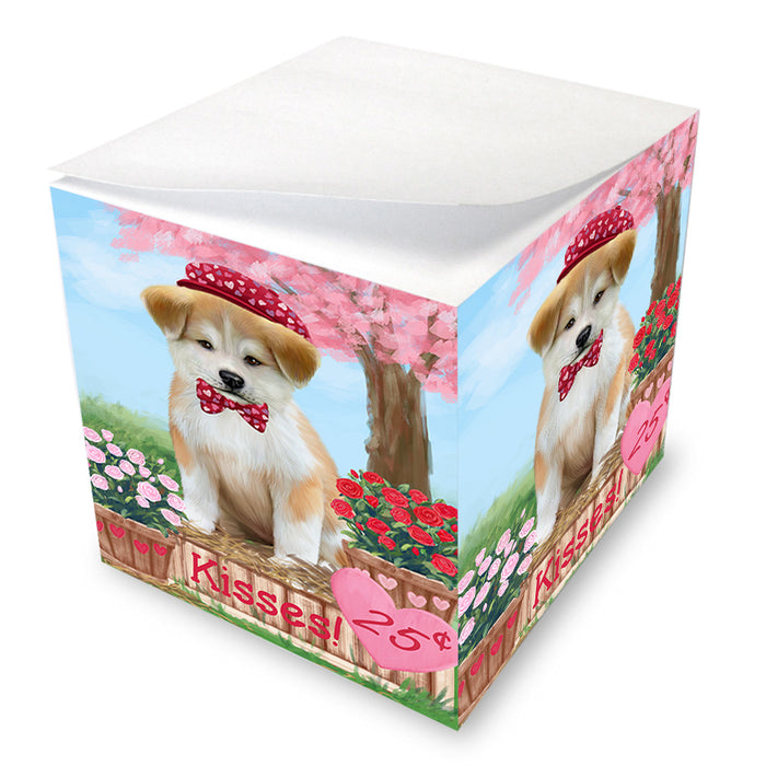 Rosie 25 Cent Kisses Akita Dog Note Cube NOC53832