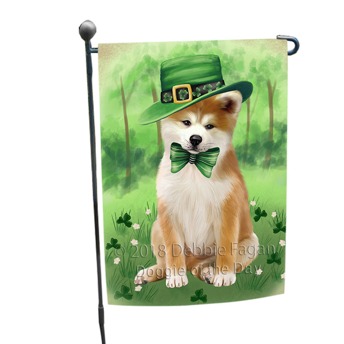 St. Patricks Day Irish Portrait Akita Dog Garden Flag GFLG64934