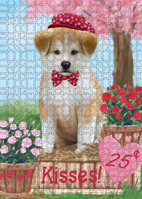 Rosie 25 Cent Kisses Akita Dog Puzzle with Photo Tin PUZL91244