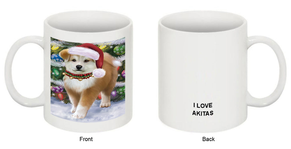 Trotting in the Snow Akita Dog Coffee Mug MUG49952