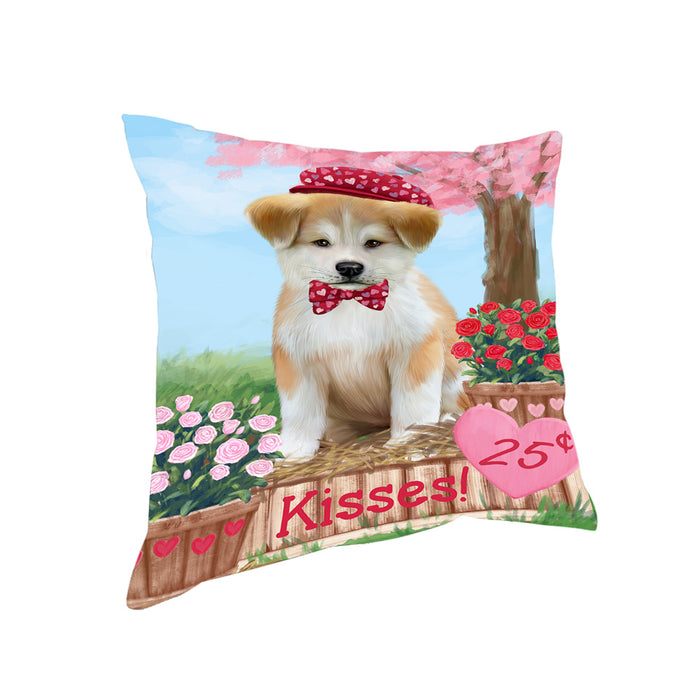 Rosie 25 Cent Kisses Akita Dog Pillow PIL71968