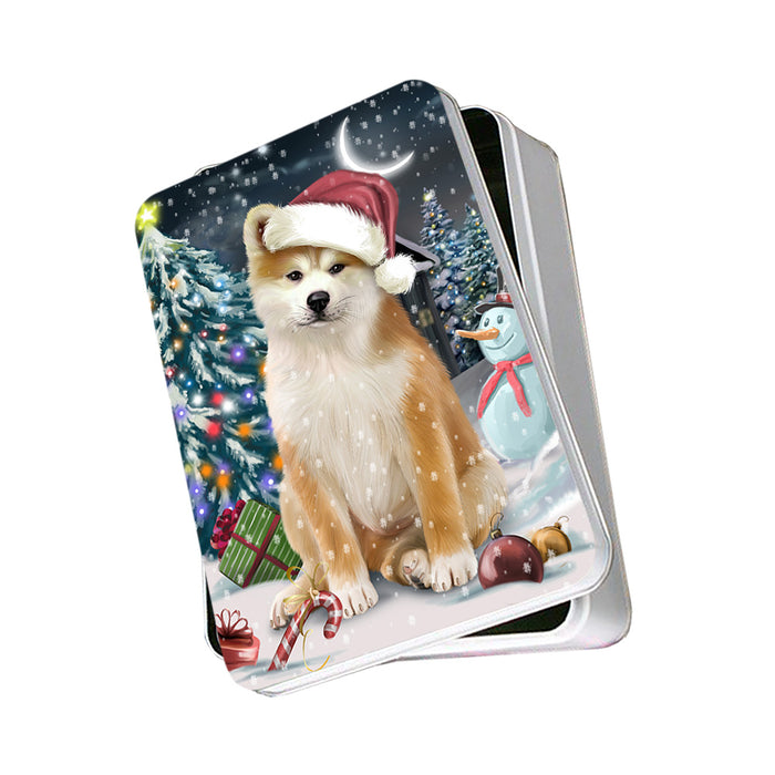 Have a Holly Jolly Akita Dog Christmas Photo Storage Tin PITN51618