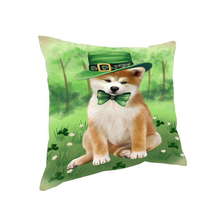 St. Patricks Day Irish Portrait Akita Dog Pillow PIL85976