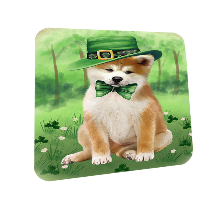 St. Patricks Day Irish Portrait Akita Dog Coasters Set of 4 CST56924
