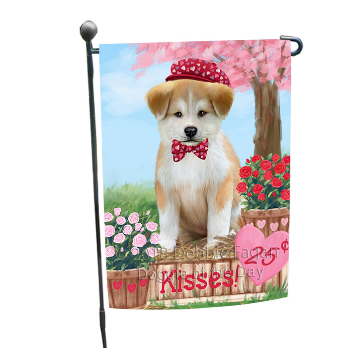 Rosie 25 Cent Kisses Akita Dog Garden Flag GFLG56308