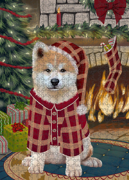 The Stocking was Hung Akita Dog Puzzle  PUZL88820