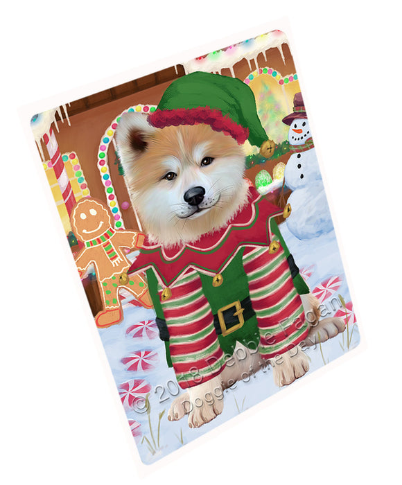 Christmas Gingerbread House Candyfest Akita Dog Large Refrigerator / Dishwasher Magnet RMAG99036