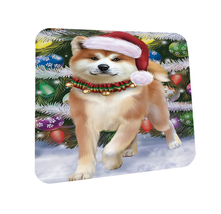 Trotting in the Snow Akita Dog Coasters Set of 4 CST54513