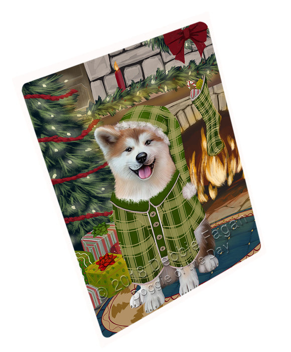 The Stocking was Hung Akita Dog Magnet MAG70602 (Small 5.5" x 4.25")
