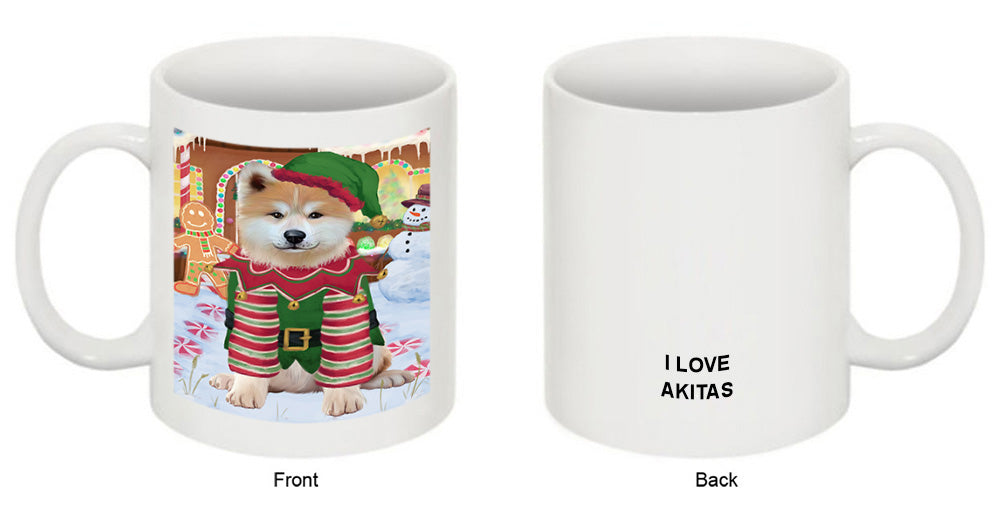 Christmas Gingerbread House Candyfest Akita Dog Coffee Mug MUG51526