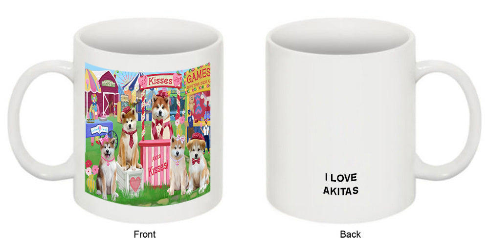 Carnival Kissing Booth Akitas Dog Coffee Mug MUG51169