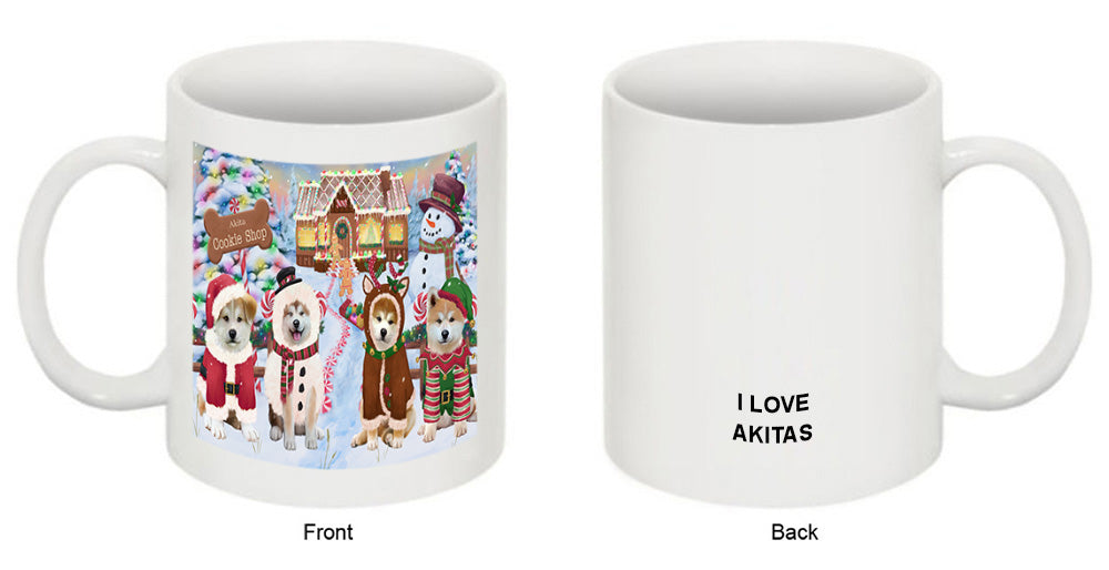 Holiday Gingerbread Cookie Shop Akitas Dog Coffee Mug MUG51490