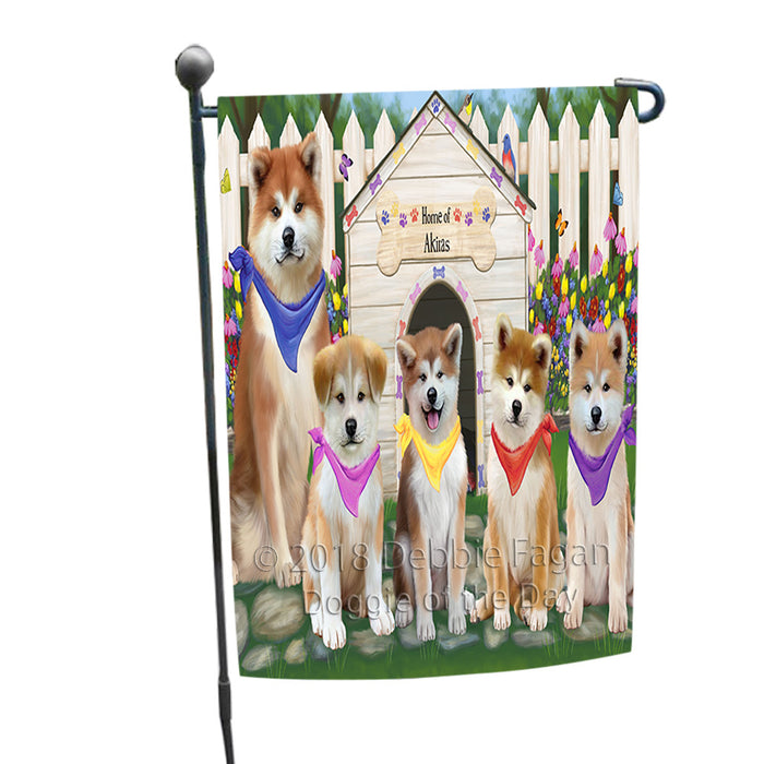 Spring Dog House Akitas Dog Garden Flag GFLG52142