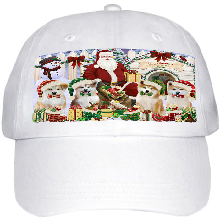 Christmas Dog House Akitas Dog Ball Hat Cap HAT61512