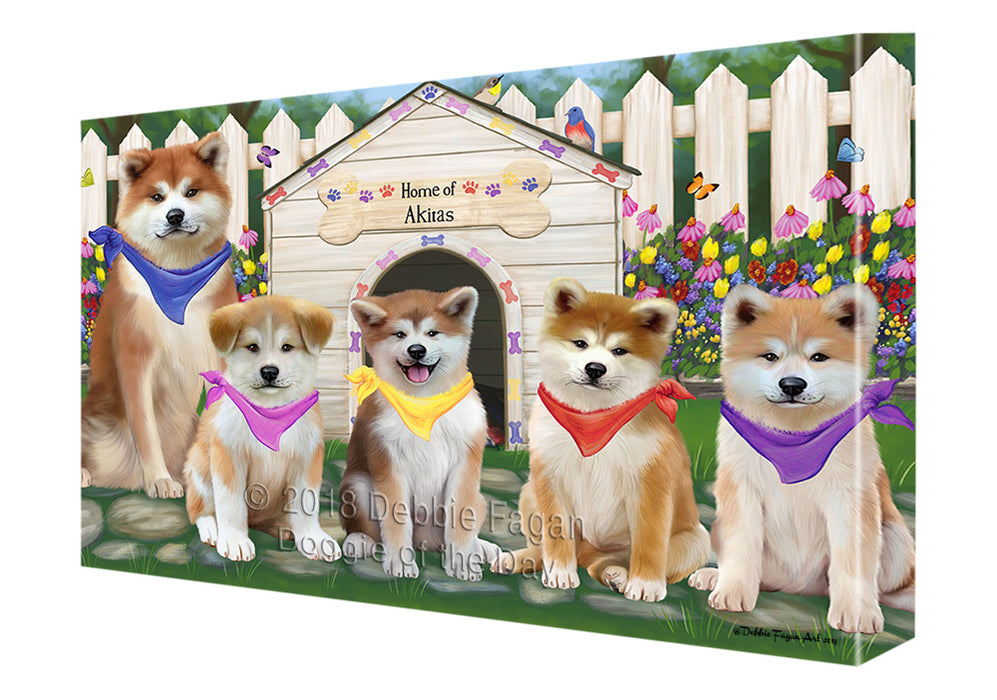 Spring Dog House Akitas Dog Canvas Print Wall Art Décor CVS86570