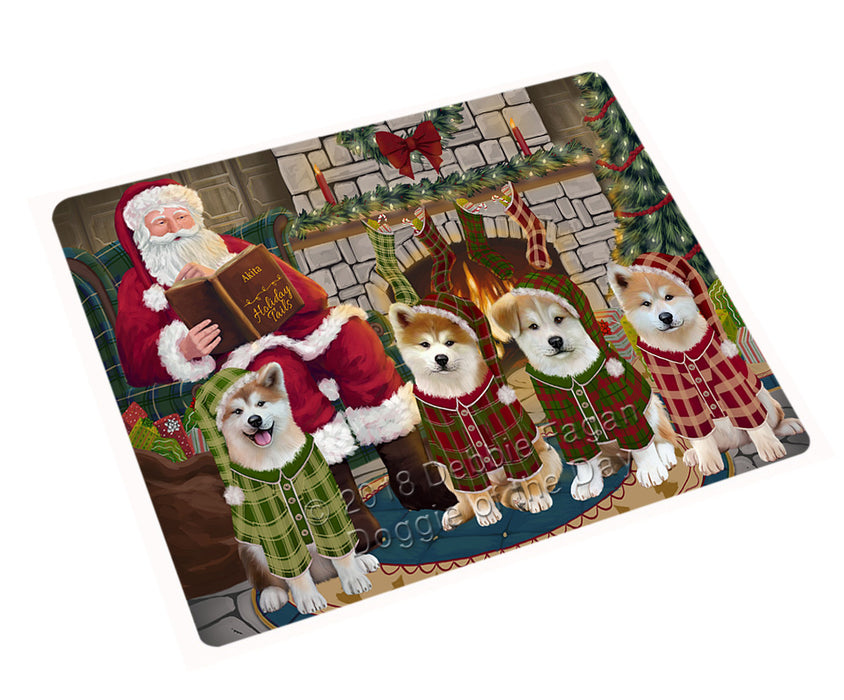 Christmas Cozy Holiday Tails Akitas Dog Magnet MAG70395 (Small 5.5" x 4.25")