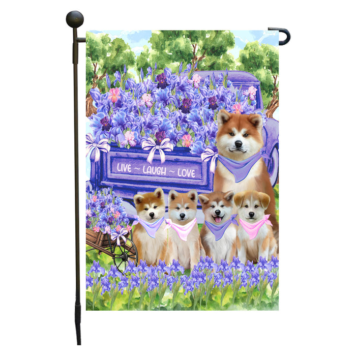 Akita Dogs Garden Flag for Dog and Pet Lovers, Explore a Variety of Designs, Custom, Personalized, Weather Resistant, Double-Sided, Outdoor Garden Yard Decoration
