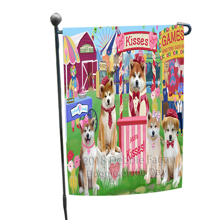 Carnival Kissing Booth Akitas Dog Garden Flag GFLG56319