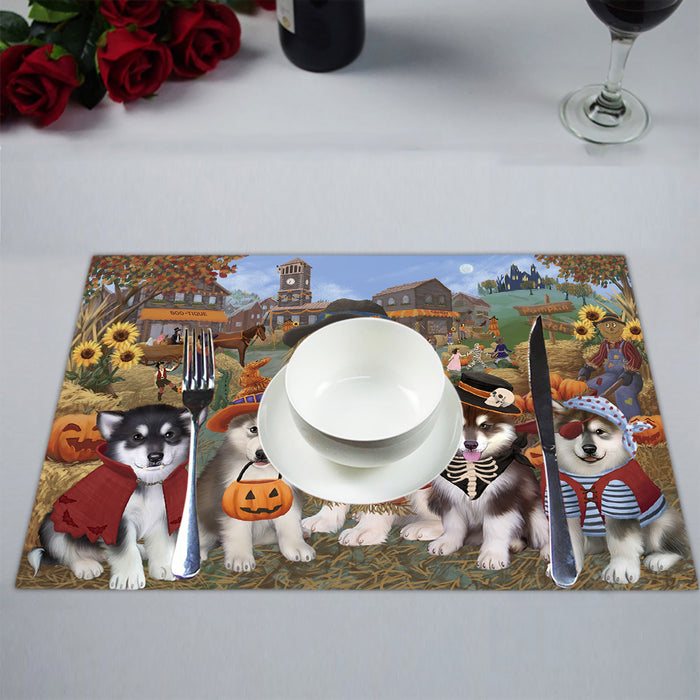 Halloween 'Round Town Alaskan Malamute Dogs Placemat