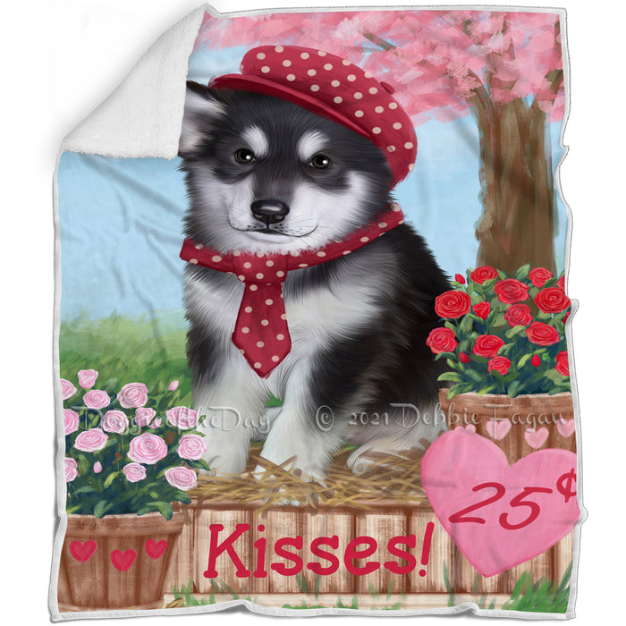 Rosie 25 Cent Kisses Alaskan Malamute Dog Blanket BLNKT127137