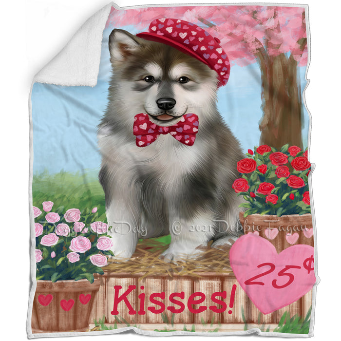 Rosie 25 Cent Kisses Alaskan Malamute Dog Blanket BLNKT127146