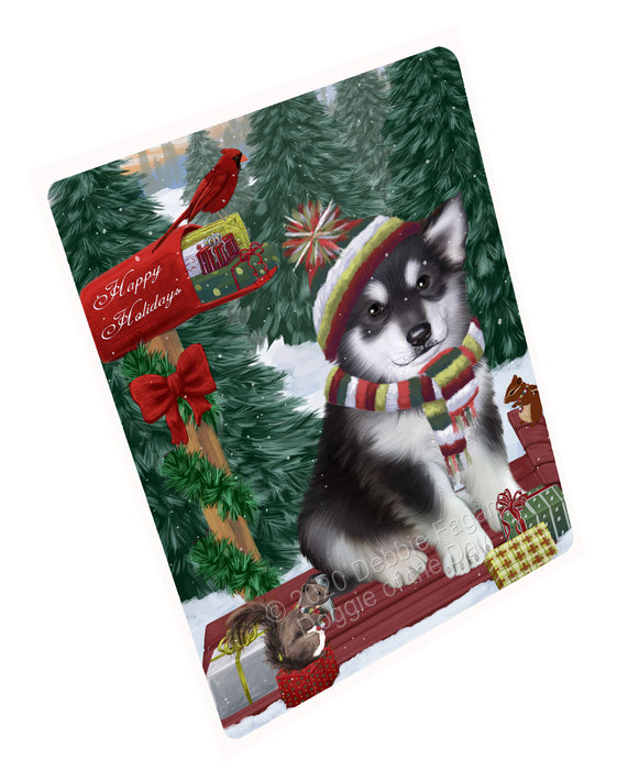 Christmas Woodland Sled Alaskan Malamute Dog Cutting Board - For Kitchen - Scratch & Stain Resistant - Designed To Stay In Place - Easy To Clean By Hand - Perfect for Chopping Meats, Vegetables, CA83696