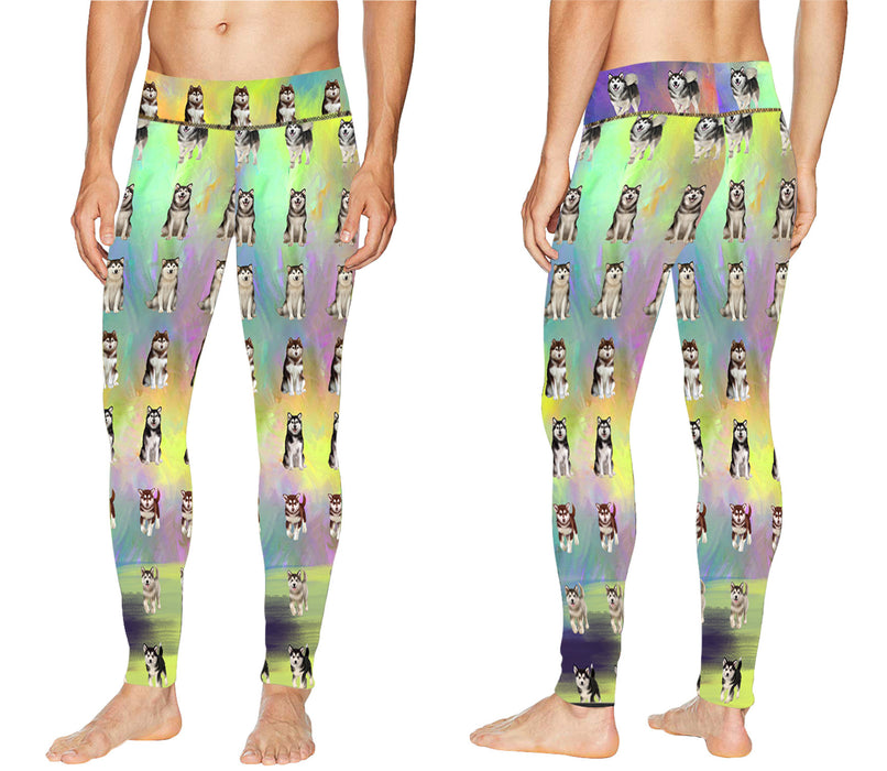 Paradise Wave Alaskan Malamute Dogs All Over Print Meggings