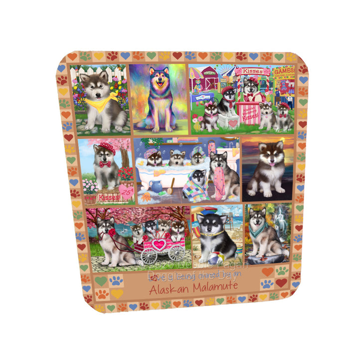 Love is Being Owned Alaskan Malamute Dog Beige Coasters Set of 4 CSTA57752