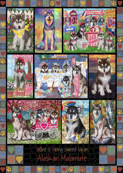 Love is Being Owned Alaskan Malamute Dog Grey Puzzle with Photo Tin PUZL98168