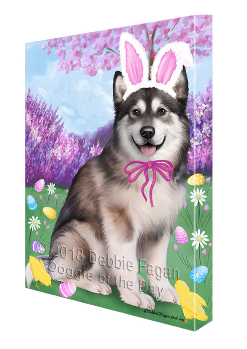Alaskan Malamute Dog Easter Holiday Canvas Wall Art CVS56856