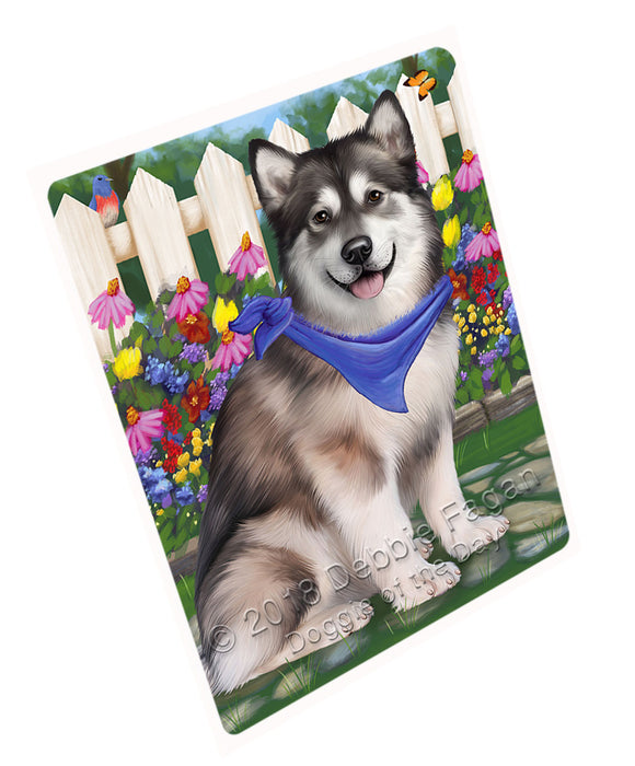 Spring Floral Alaskan Malamute Dog Large Refrigerator / Dishwasher Magnet RMAG58254
