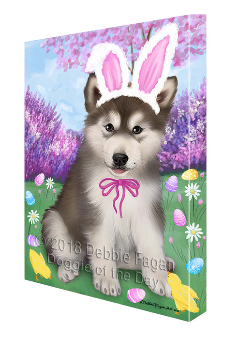 Alaskan Malamute Dog Easter Holiday Canvas Wall Art CVS56865