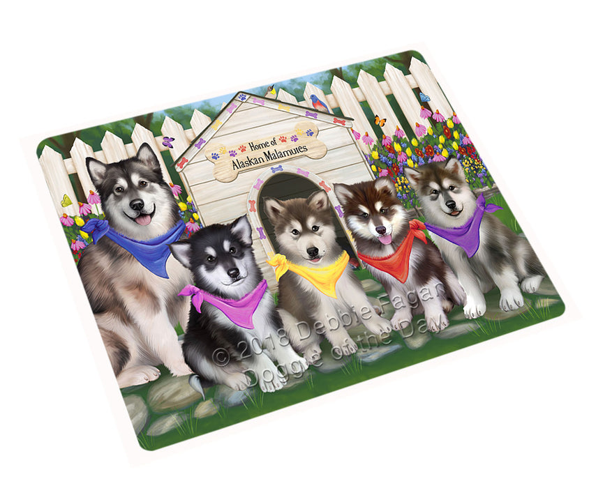 Spring Dog House Alaskan Malamutes Dog Blanket BLNKT63399