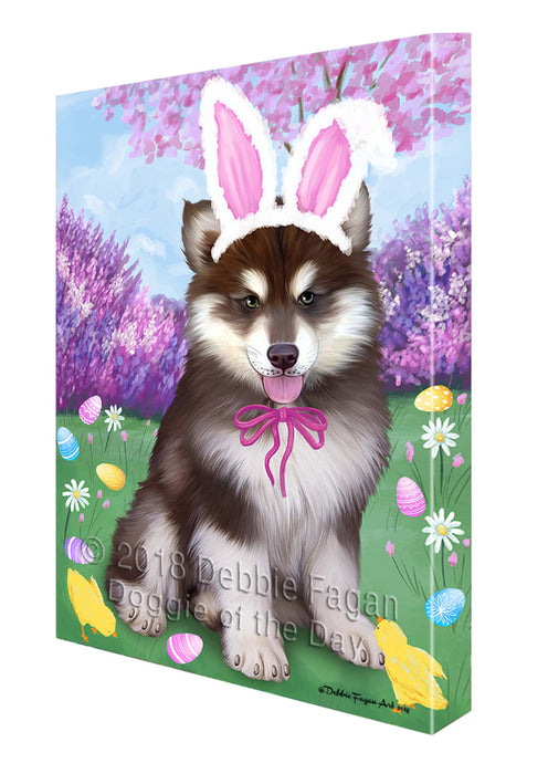 Alaskan Malamute Dog Easter Holiday Canvas Wall Art CVS56874