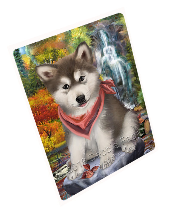 Scenic Waterfall Alaskan Malamute Dog Magnet Mini (3.5" x 2") MAG52866