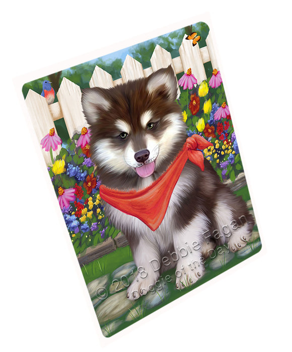 Spring Dog House Alaskan Malamutes Dog Tempered Cutting Board C53130