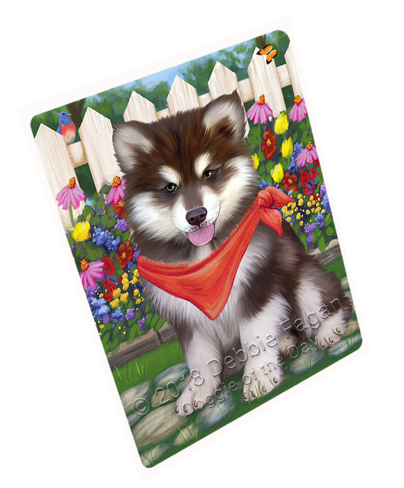 Spring Floral Alaskan Malamute Dog Large Refrigerator / Dishwasher Magnet RMAG58266