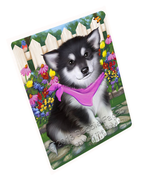 Spring Floral Alaskan Malamute Dog Large Refrigerator / Dishwasher Magnet RMAG58272