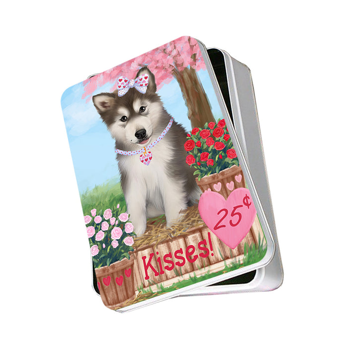 Rosie 25 Cent Kisses Alaskan Malamute Dog Photo Storage Tin PITN56355