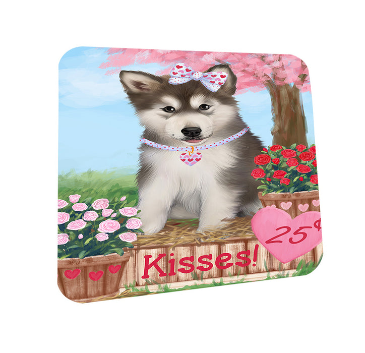 Rosie 25 Cent Kisses Alaskan Malamute Dog Coasters Set of 4 CST56370