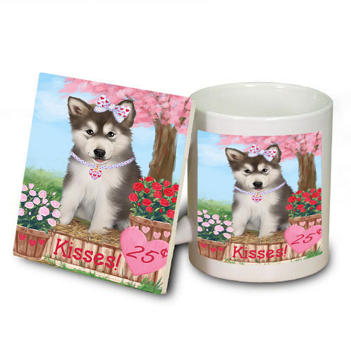 Rosie 25 Cent Kisses Alaskan Malamute Dog Mug and Coaster Set MUC56404
